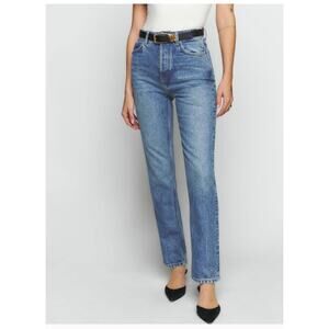 Reformation Cynthia High Rise Stretch Straight Leg Jeans Sz 25